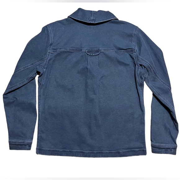 Duluth Trading Company Wm’s Fire Hose Ltd. Denim Shirt Jacket Faded Black Sz XS - Picture 2 of 12